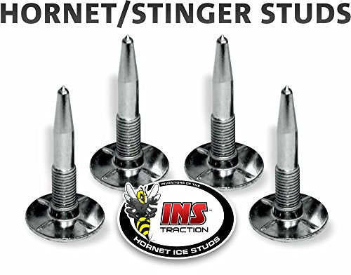 INS Products carbide Hornet 134 Snowmobile Traction Studs w/Nuts, Overall Length 1.69"