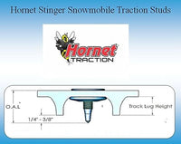Hornet Snowmobile Studs W/Nuts Overall Length 1.69'' Inches for Superior Snowmobile Traction