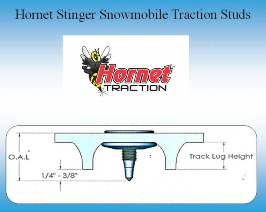 INS Products carbide Fatheads Snowmobile Traction Studs w/Nuts Overall length1.69 w/Large 1.20’’ Head to Reduce Stud Pull-Through