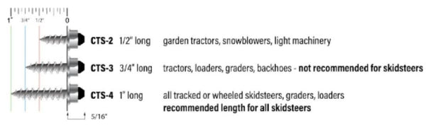 Track & Tire All Terrain Studs Gripmasters – 1'' Solid Carbide Tip Screw-in Studs